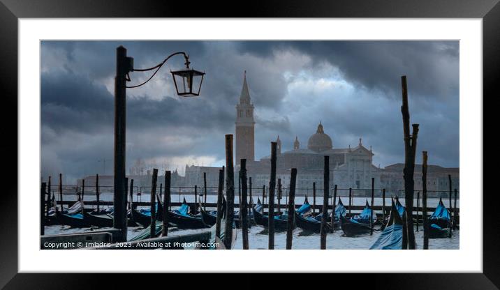 Moody Sky in Venice, Italy Framed Mounted Print by Imladris 