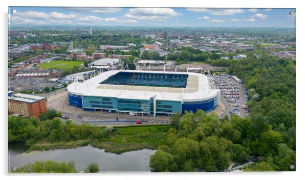 The King Power Stadium Acrylic by Apollo Aerial Photography