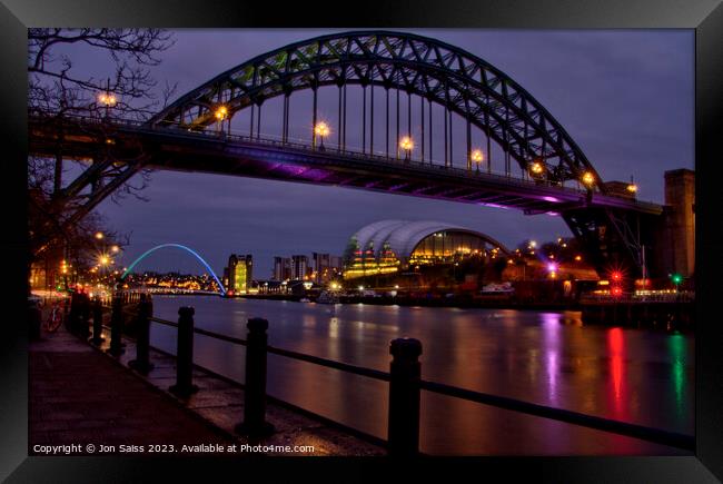 Tyne Bridges Framed Print by Jon Saiss