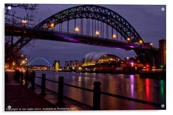 Tyne Bridges Acrylic by Jon Saiss