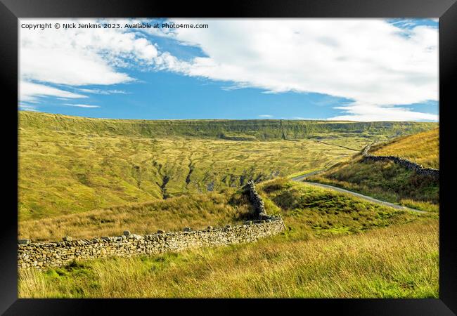 Pass connecting Deepdale with Kingsdale Cumbria Framed Print by Nick Jenkins