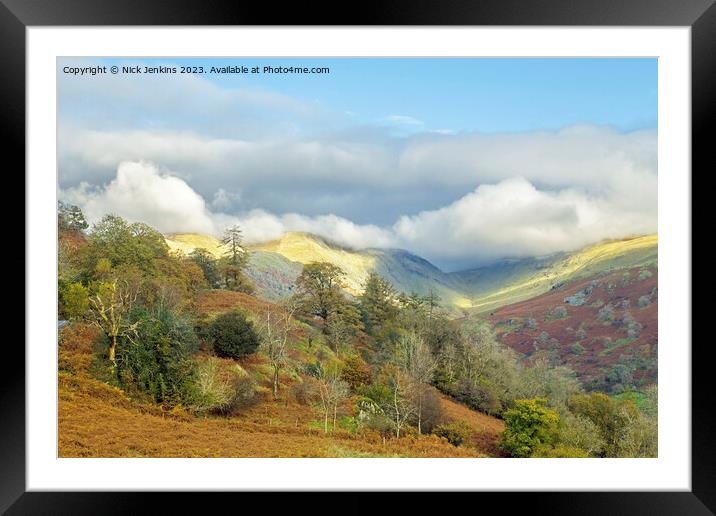 Upper Troutbeck Valley Lake District National Park Framed Mounted Print by Nick Jenkins