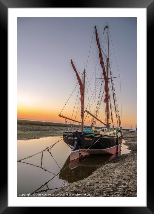 The Sailing Barge Juno  Framed Mounted Print by Jim Key