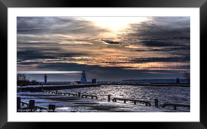 Golden Hour After Winter Storm Framed Mounted Print by Irene Penhale