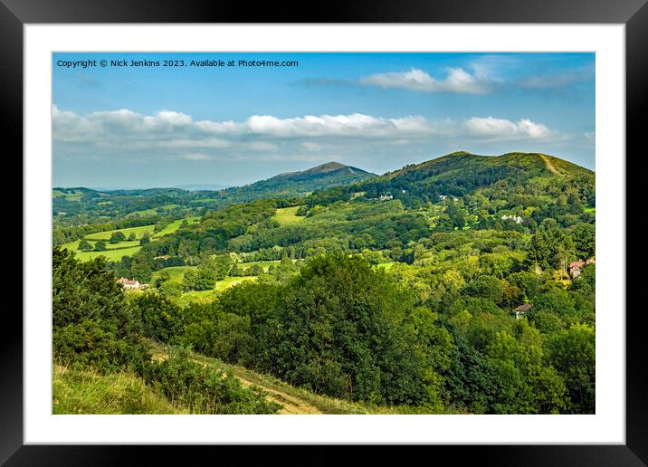 Malvern Hills in Worcestershire and Herefordshire Framed Mounted Print by Nick Jenkins