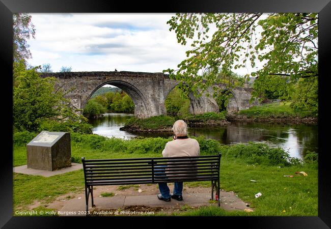 Deep in Throught looking at the Battle of Stirling bridge  Framed Print by Holly Burgess