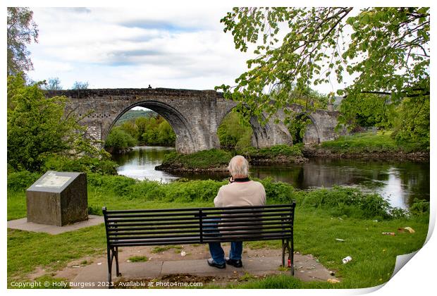 Deep in Throught looking at the Battle of Stirling bridge  Print by Holly Burgess
