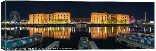 Salthouse Dock and Albert Dock Canvas Print by Paul Madden