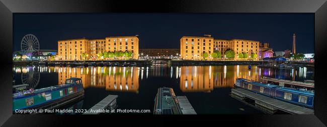 Salthouse Dock and Albert Dock Framed Print by Paul Madden