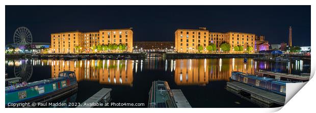 Salthouse Dock and Albert Dock Print by Paul Madden