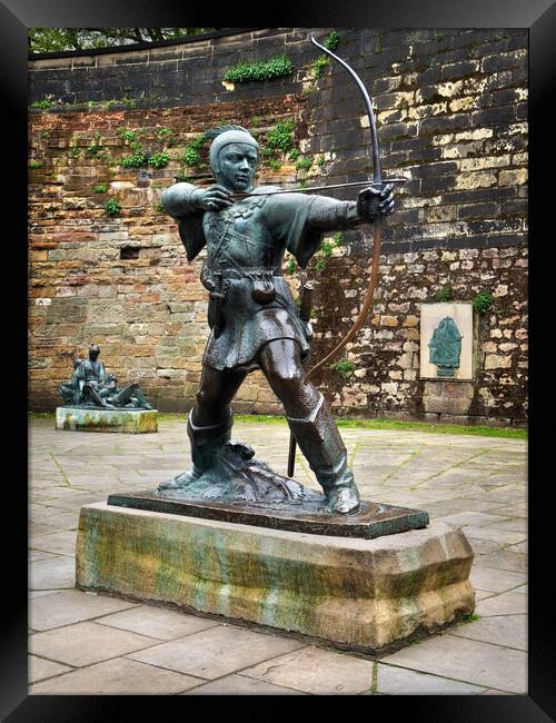 Robin Hood Statue, Nottingham Framed Print by Darren Galpin