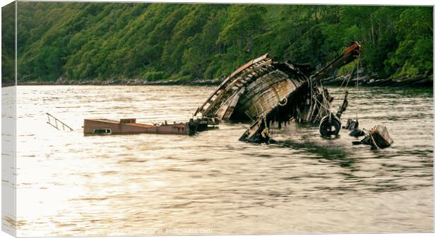 Wreck of the Dayspring Canvas Print by Darrell Evans