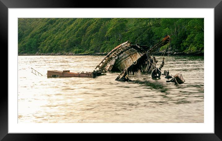 Wreck of the Dayspring Framed Mounted Print by Darrell Evans