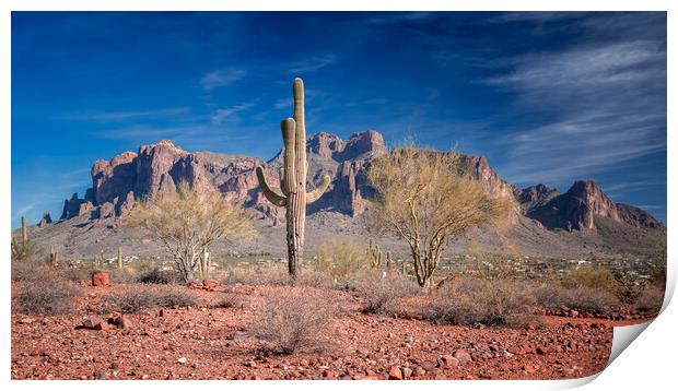 Superstition Mountains Arizona Print by John Frid