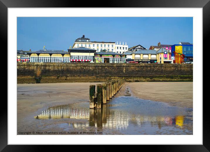 Bridlington Beach and Seafront Framed Mounted Print by Alison Chambers