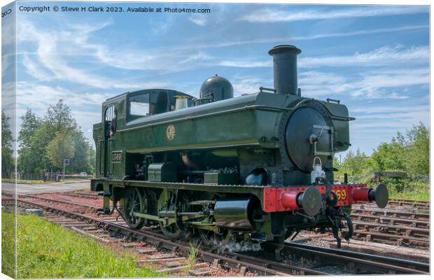 GWR Pannier Locomotive 1369 at Lydney Junction Canvas Print by Steve H Clark