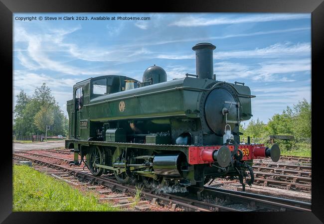 GWR Pannier Locomotive 1369 at Lydney Junction Framed Print by Steve H Clark