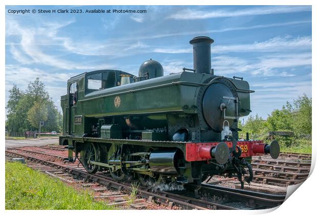 GWR Pannier Locomotive 1369 at Lydney Junction Print by Steve H Clark