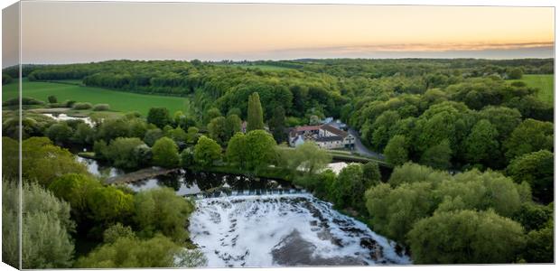 The Boat Inn Sprotbrough Canvas Print by Apollo Aerial Photography