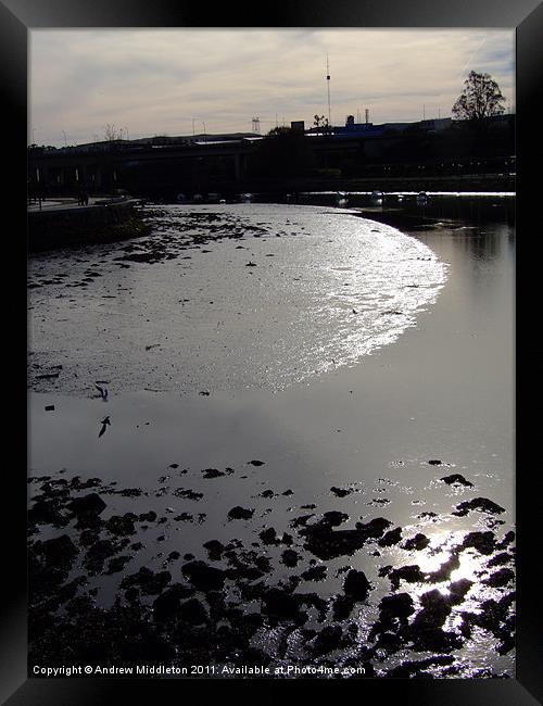 La Ria Del Burgo,Galicia (La Coruna) Framed Print by Andrew Middleton