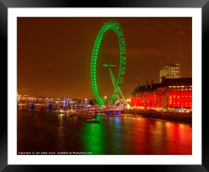 London Eye Framed Mounted Print by Jon Saiss