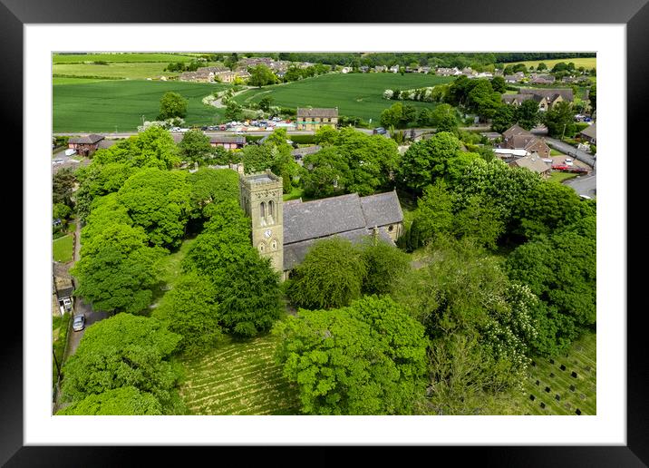 The Parish Church of St John Framed Mounted Print by Apollo Aerial Photography