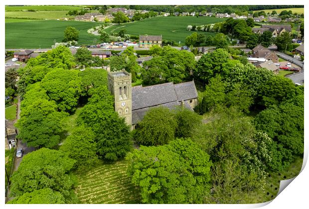 The Parish Church of St John Print by Apollo Aerial Photography