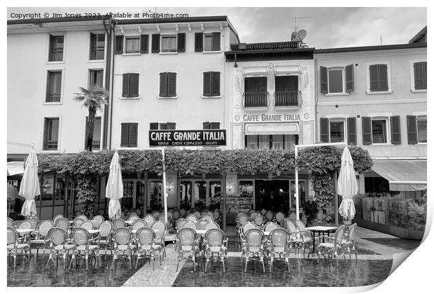 Caffe Grande Italia, Sirmione - Monochrome Print by Jim Jones