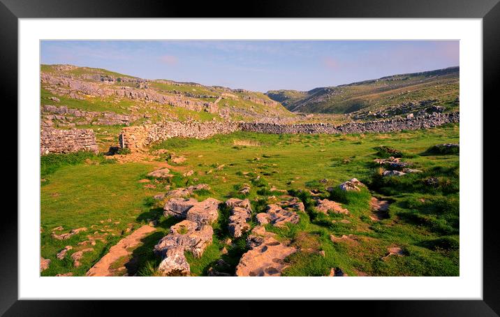 Yorkshire Dales Landscape: Top Malham Cove Framed Mounted Print by Tim Hill