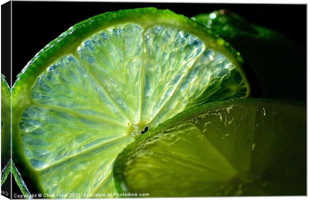 Lime-Light Canvas Print by Chris Frost