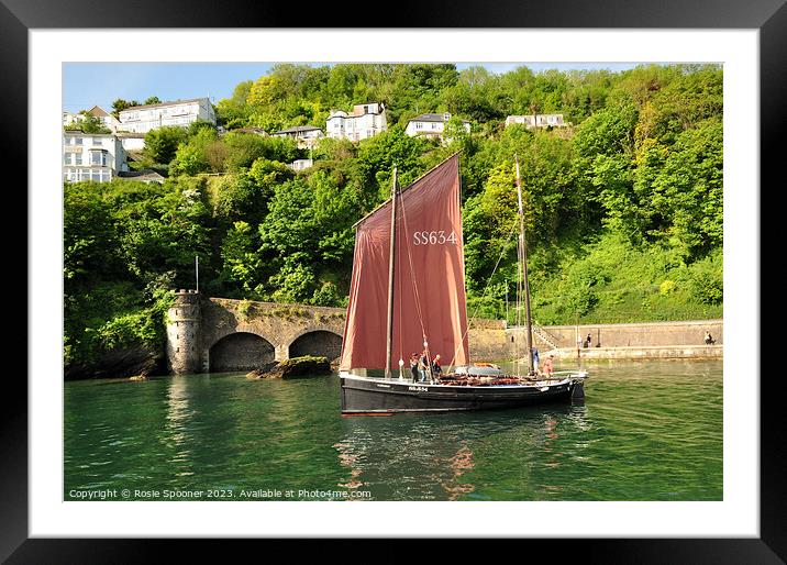 Lugger heading out to sea  Framed Mounted Print by Rosie Spooner