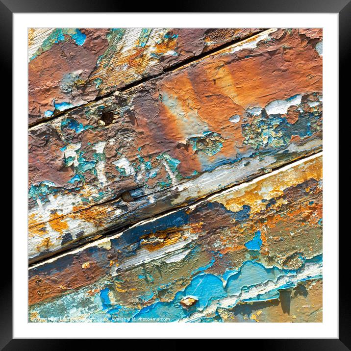 Peeling weathered hull paint  Framed Mounted Print by Laurent Renault