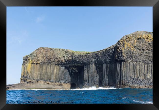 Basalt Columns and Boat Cave, Staffa Framed Print by Keith Douglas