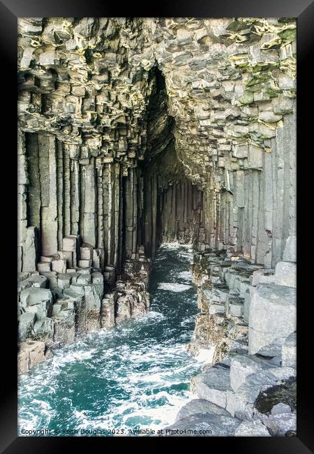 Inside Fingal's Cave, Staffa Framed Print by Keith Douglas