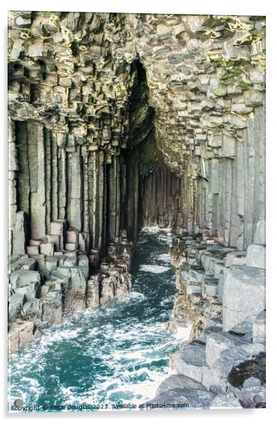 Inside Fingal's Cave, Staffa Acrylic by Keith Douglas