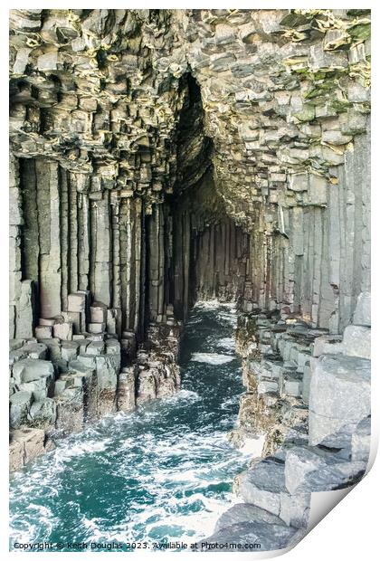 Inside Fingal's Cave, Staffa Print by Keith Douglas