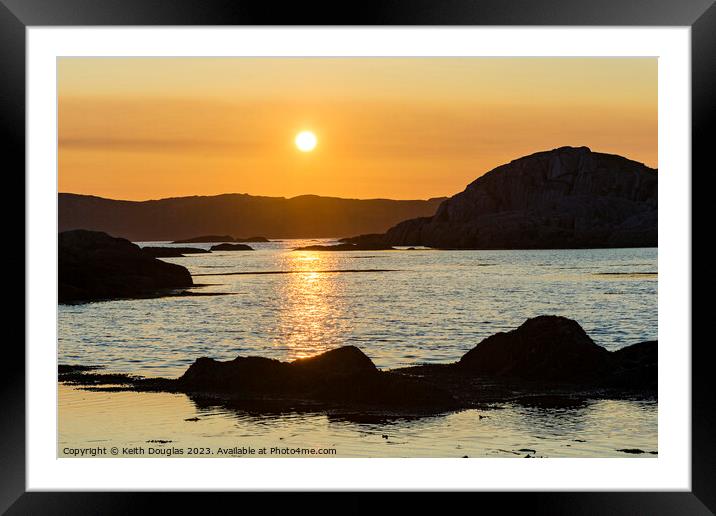 Sunset over Iona Framed Mounted Print by Keith Douglas