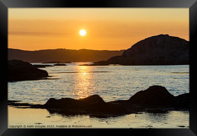 Sunset over Iona Framed Print by Keith Douglas