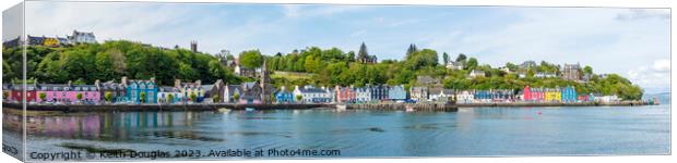 Charming Tobermory Harbour (Panorama) Canvas Print by Keith Douglas