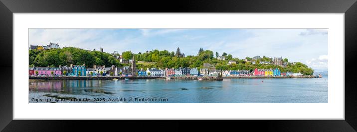 Charming Tobermory Harbour (Panorama) Framed Mounted Print by Keith Douglas