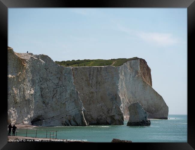 The Seaford Head Challenge. Framed Print by Mark Ward