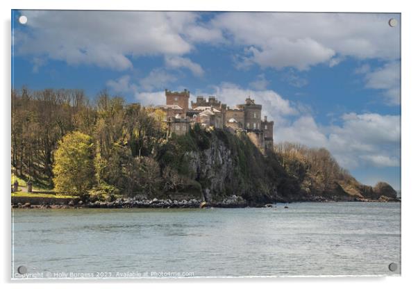 Enigmatic Culzean Castle: A Scottish Coastal Gem Acrylic by Holly Burgess