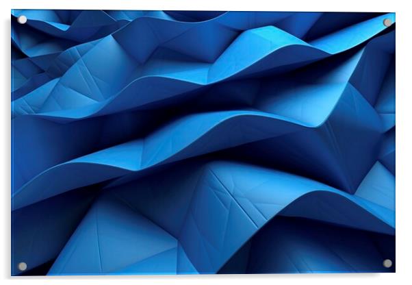 Abstract background of blue tones, modern gradient designs. Ai g Acrylic by Joaquin Corbalan