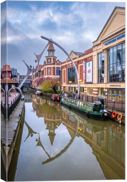 Capturing the Charm of Lincoln's Waterways Canvas Print by Steve Smith