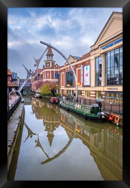 Capturing the Charm of Lincoln's Waterways Framed Print by Steve Smith