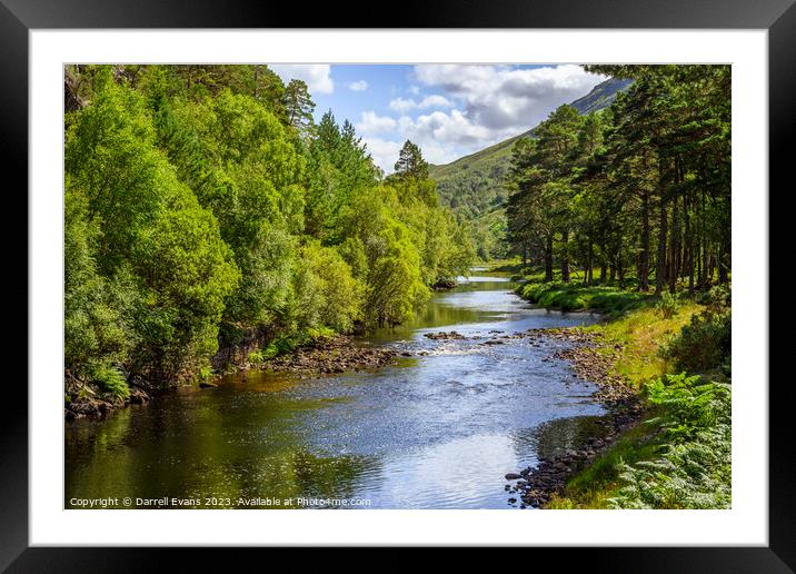 View down the river Framed Mounted Print by Darrell Evans