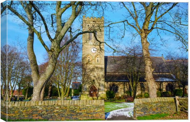 St Johns Church Lepton Canvas Print by Alison Chambers