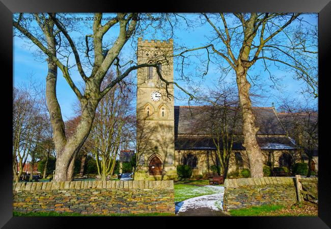 St Johns Church Lepton Framed Print by Alison Chambers