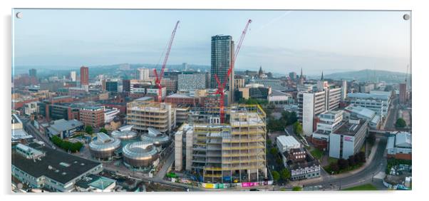 Sheffield Cityscape  Acrylic by Apollo Aerial Photography