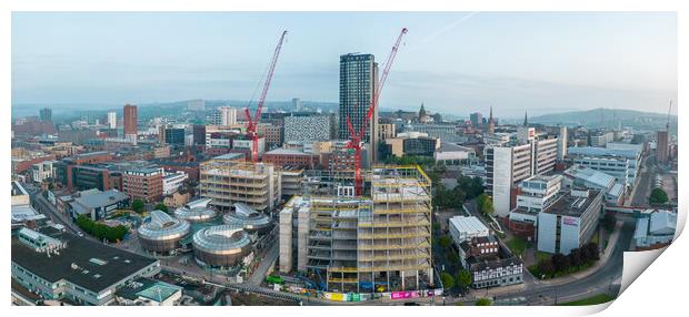 Sheffield Cityscape  Print by Apollo Aerial Photography